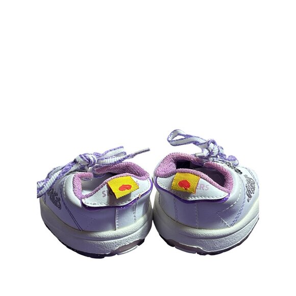 Build-A-Bear Workshop White & Purple Skechers Tennis Shoes Laces & Charm - Picture 3 of 5